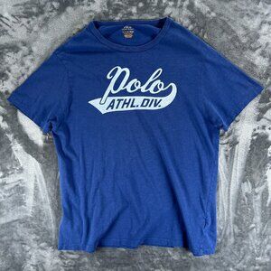 Polo Ralph Single Stitch Vintage T Shirt Men XL Custom Slim Fit Distressed Prep